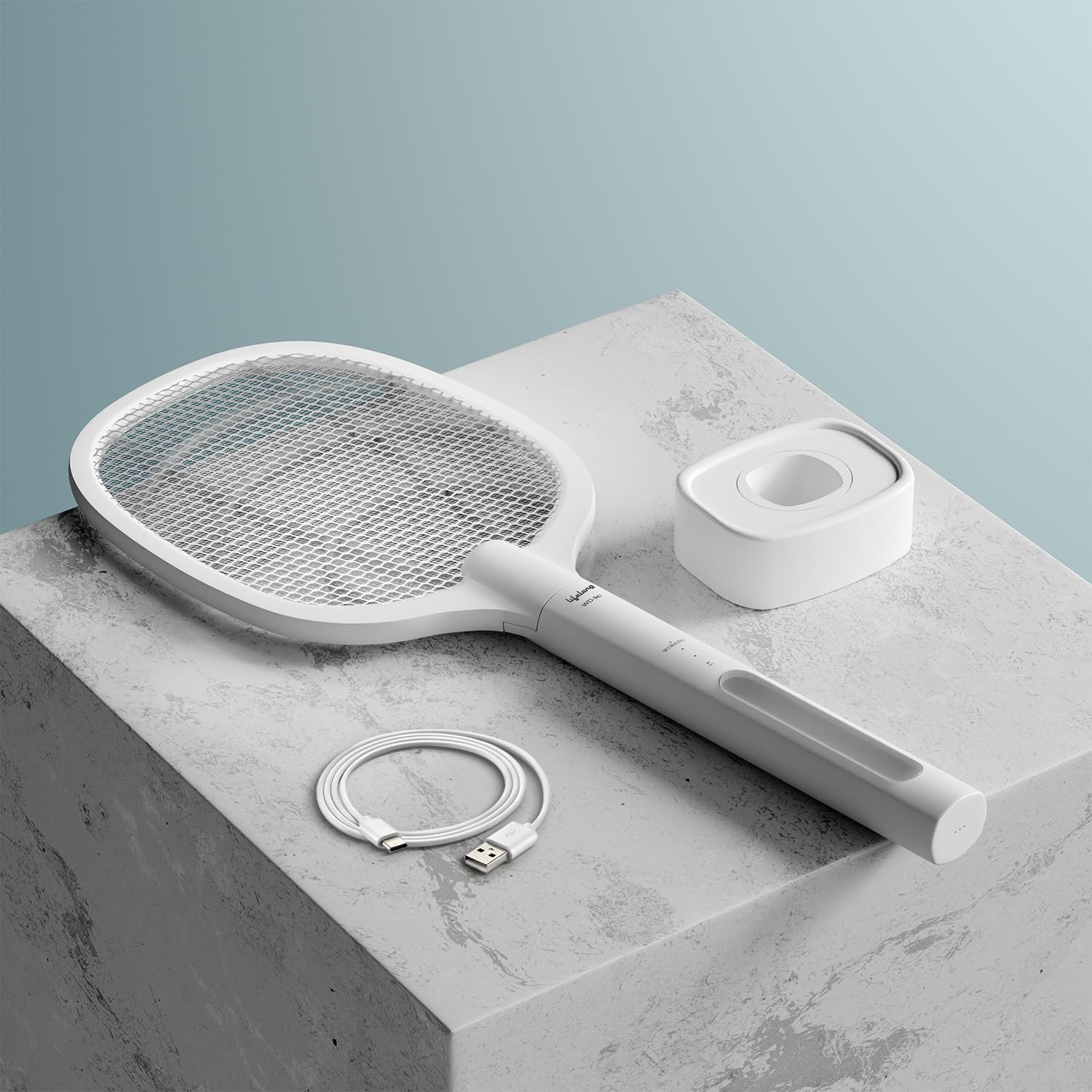 lifelong 2 in1 foldable electric mosquito racket | mosquito killer racket | fly swatter with base stand