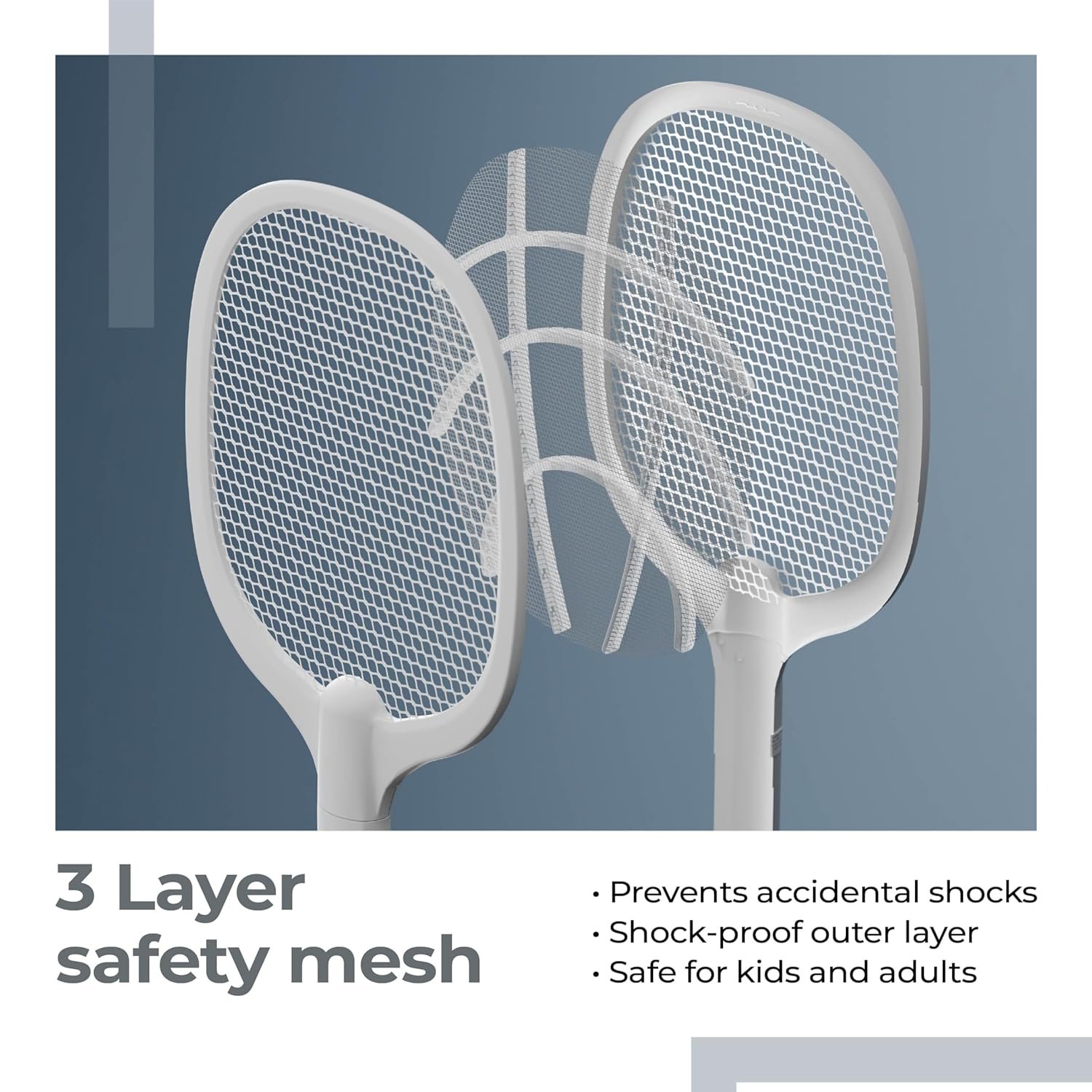 lifelong 2 in1 foldable electric mosquito racket | mosquito killer racket | fly swatter with base stand